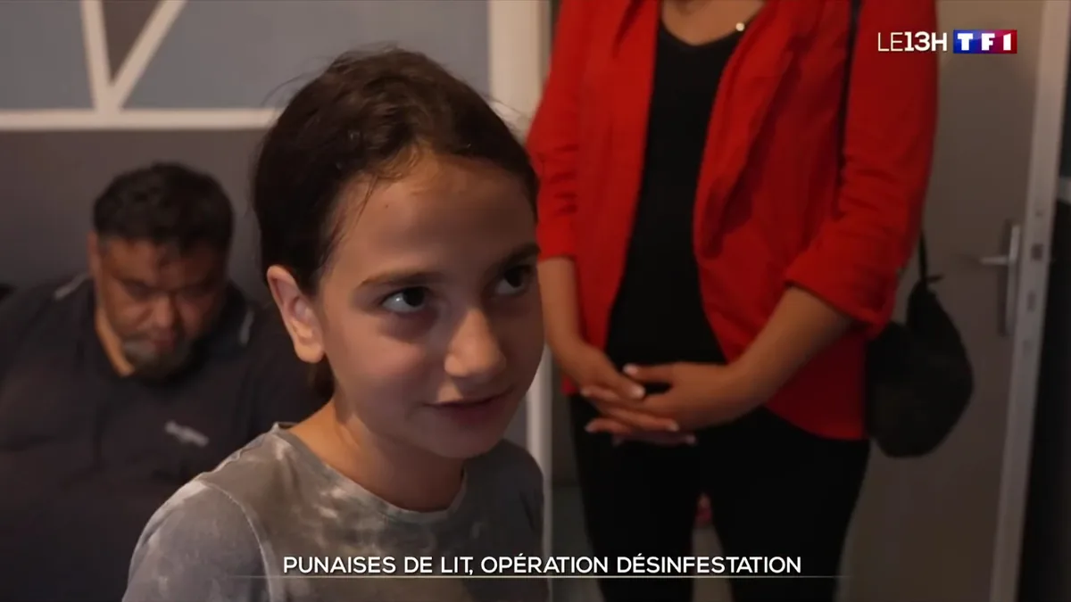 Image du reportage de TF1 sur une intervention contre les punaises de lit