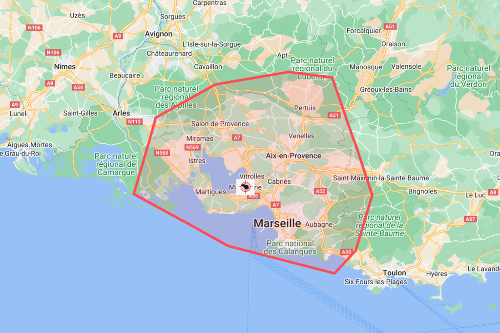 Zone d'intervention de la société de dératisation et désinsectisation ECOHYGIENE3D
